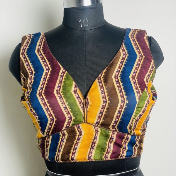 Ajarakh print padded cotton blouse(sleeve available)
