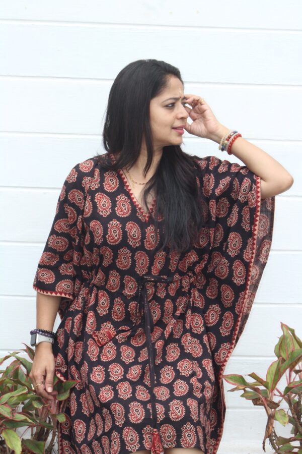 Ajarakh Cotton Kaftan kurti top - Image 5