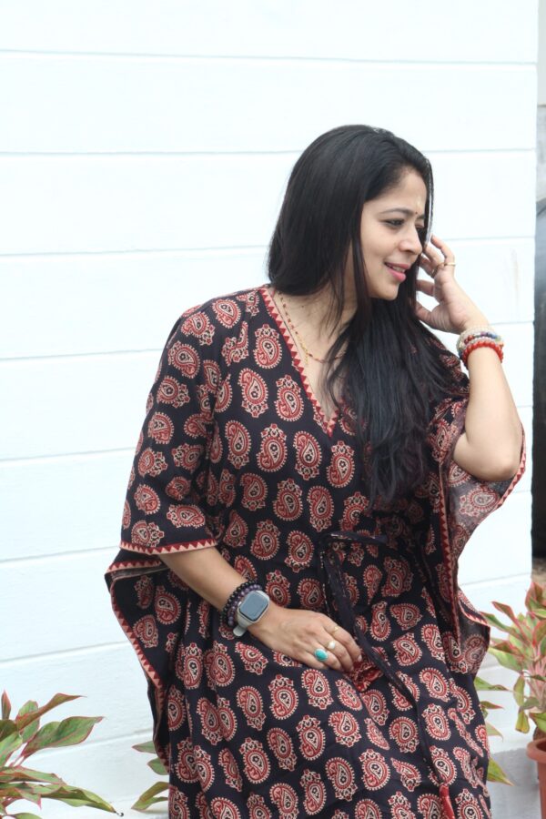 Ajarakh Cotton Kaftan kurti top - Image 9