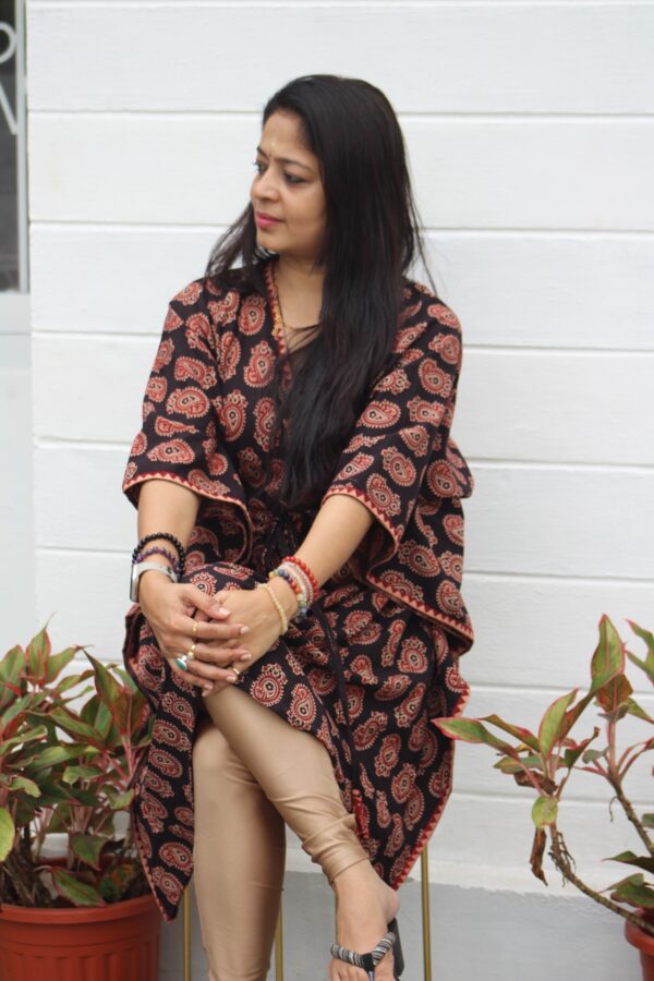 Ajarakh Cotton Kaftan kurti top - Image 11