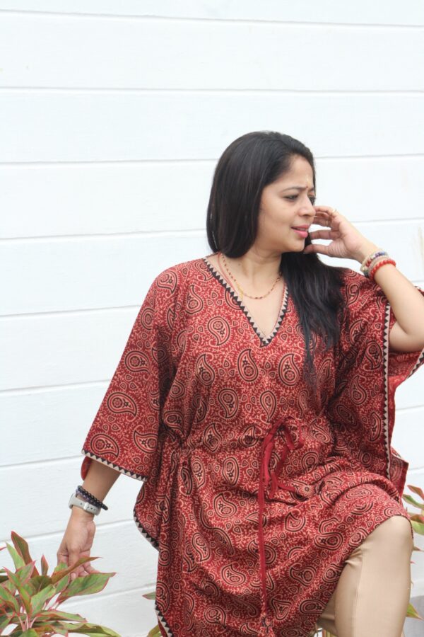 Ajarakh Cotton Kaftan kurti top - Image 12