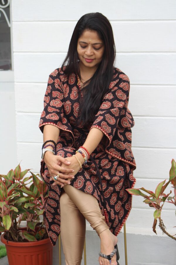 Ajarakh Cotton Kaftan kurti top