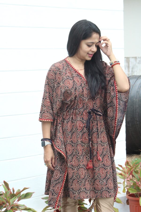 Ajarakh Cotton Kaftan kurti top - Image 17