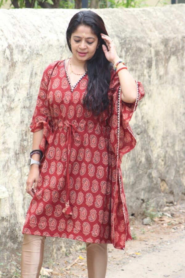 Ajarakh Cotton Kaftan kurti top - Image 21