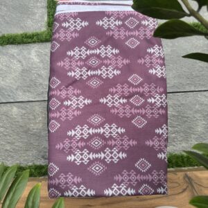 Chocolate colour geometrical print in rayon running material