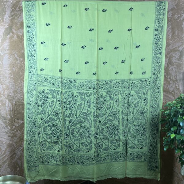 Elegant Mulmul Kantha Saree - Image 2