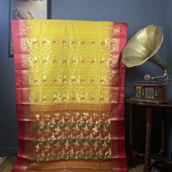 Tant silk saree with mango print - Image 4