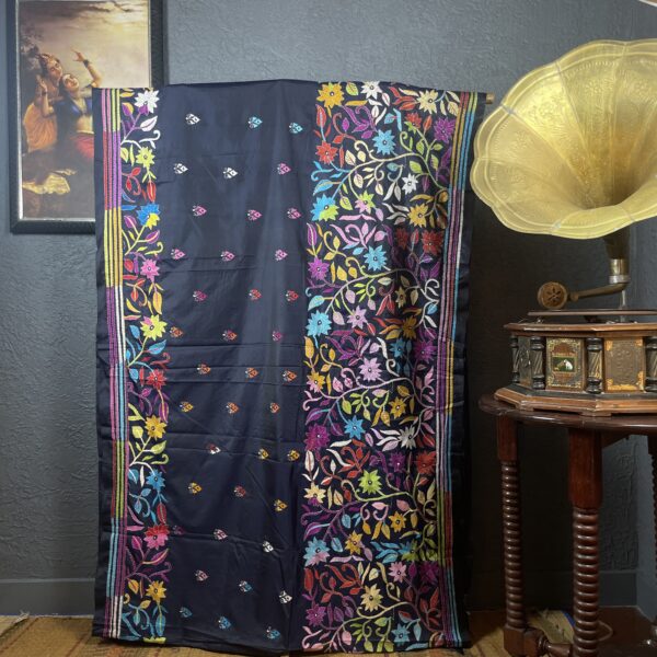Kantha work Banglore silk saree - Image 2