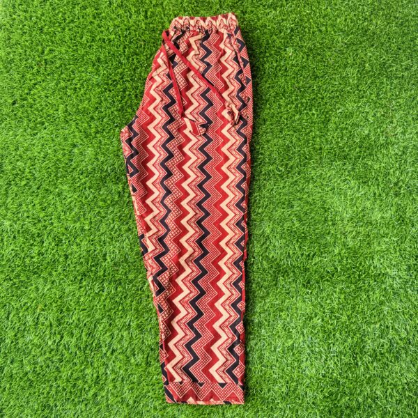Jaipur cotton ajarakh zic zac block print pant