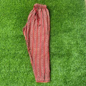 Red ajarakh cotton pants