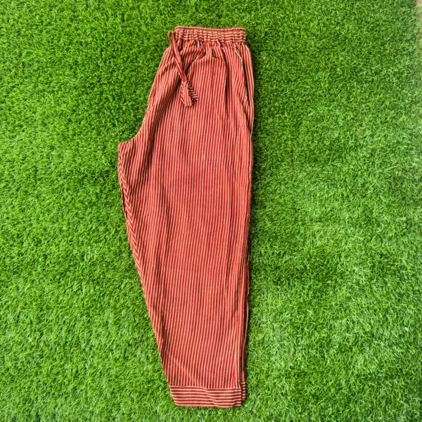 Red lined ajarakh cotton pants