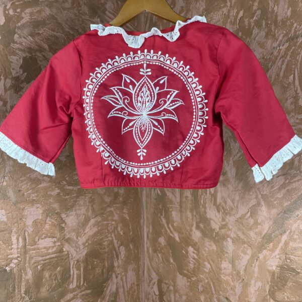 Red and White blouse - Image 2