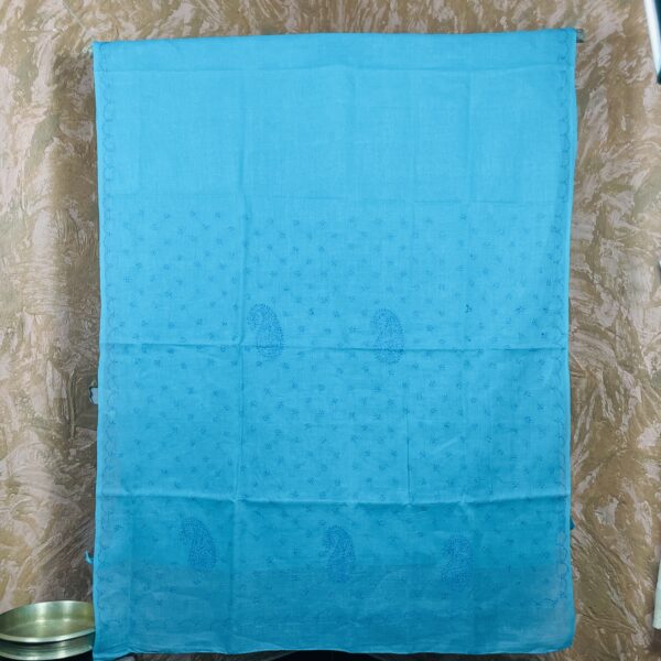 Blue Chikankari Saree