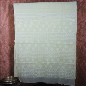 Yellow Chikankari Saree