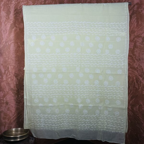 Yellow Chikankari Saree