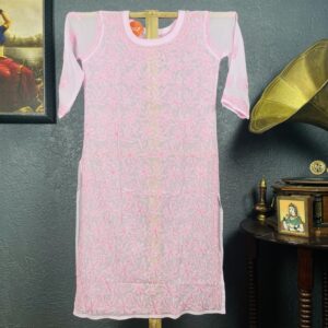 Pink Chikankari Kurti