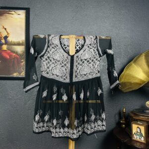 Black Chikankari Short kurti