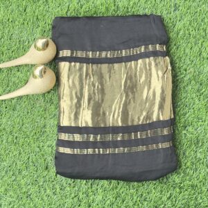 Black Modal Silk Saree with Zari Pallu
