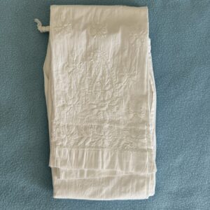 White chikankari palazzo pants