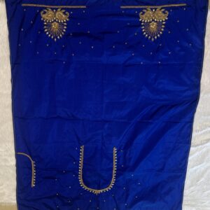 Aari work in raw silk blouse piece of 1 metre(Hand work)