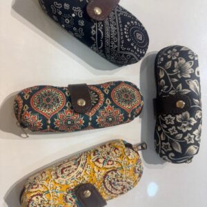 Spectacle pouch in ajarakh design